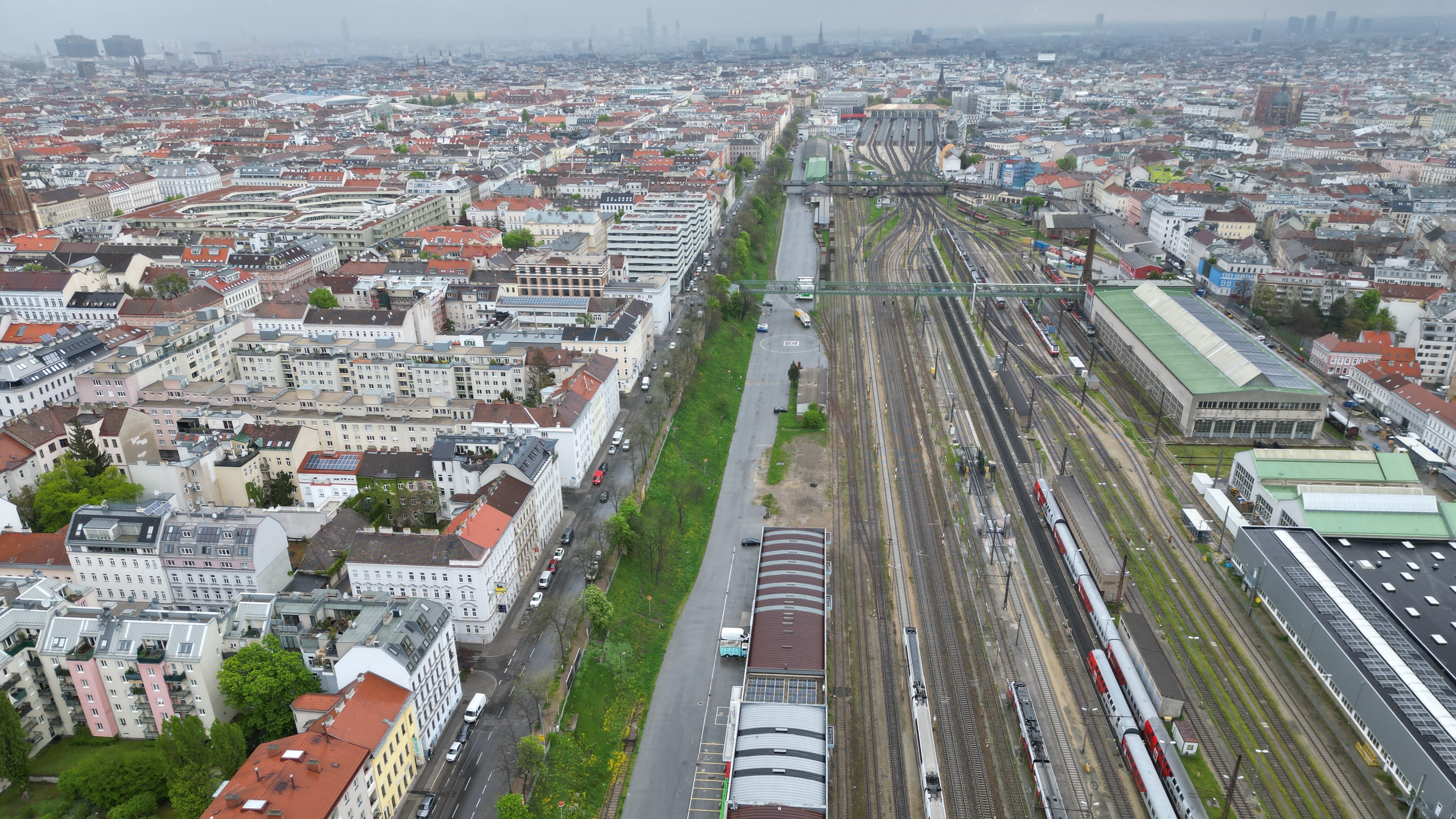 Luftbild vom Westbahnpark